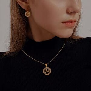 Gold And Diamond Monogram Necklace